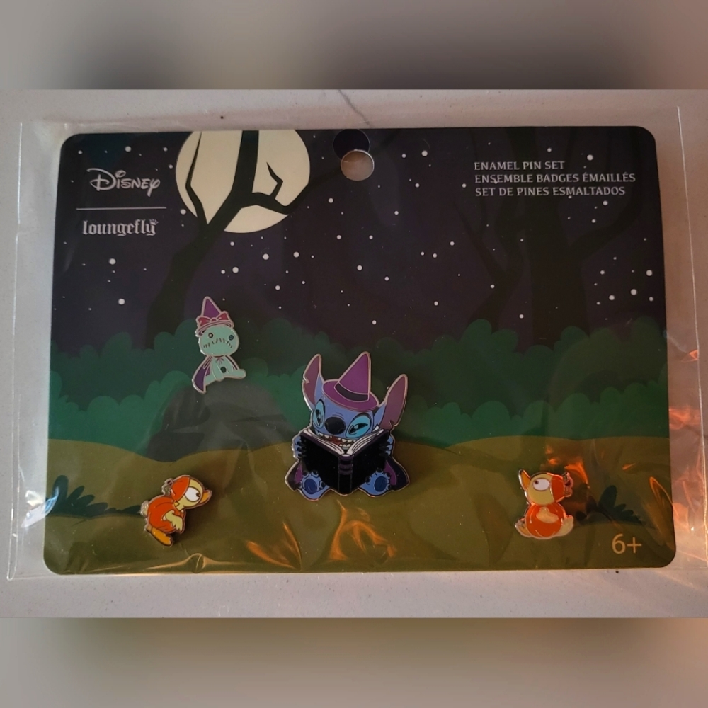 Disney's Stitch Loungefly Enamel Pin Set